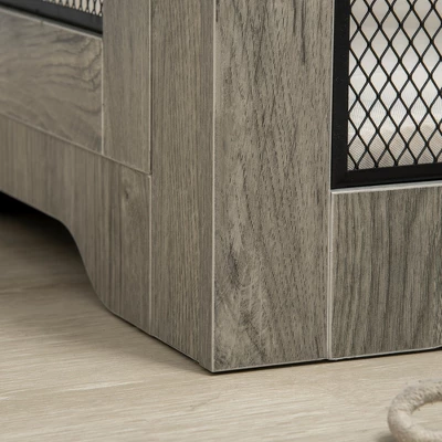 PawHut Dog Crate Furniture With Soft Water-Resistant Cushion, Dog Crate End Table With Drawer, Puppy Crate For Small Dogs Indoor With 2 Doors 5 PawHut Dog Crate Furniture With Soft Water-Resistant Cushion, Dog Crate End Table With Drawer, Puppy Crate For Small Dogs Indoor With 2 Doors - Image 5