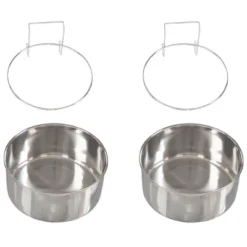 Pet Adobe Stainless-Steel Hanging Dog Bowl Set -PawHut Store GUEST 53340f80 d1d6 4045 a0ce 5ad501c2be3b