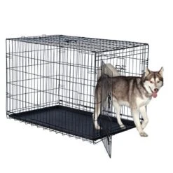 Dog Kennel - 42-Inch Dog Crate With Doors For Front And Side Access - Collapsible Dog Crate With Divider Wall Panel For Large Dogs By PETMAKER (Black) 9 Dog Kennel - 42-Inch Dog Crate With Doors For Front And Side Access - Collapsible Dog Crate With Divider Wall Panel For Large Dogs By PETMAKER (Black) -PawHut Store GUEST 54345976 c571 4d4a a80f 51e4344122a6