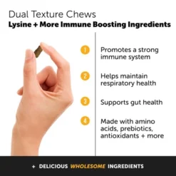 Immune Support Lysine Dual Texture Chews For Cats - Chicken Flavor, 3.7 Oz