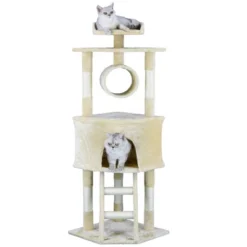 Homessity 56" Economical Cat Tree With Sisal Covered Posts HC-013 - Beige