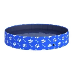 PawHut Foldable PVC Dog Bath Pool Portable Kiddie Swimming Pool, Outdoor/Indoor Bath Tub With Nonslip Bottom For Dogs & Cats, Blue -PawHut Store GUEST 555944ec 24a1 47ca 9531 7902a51b57e5