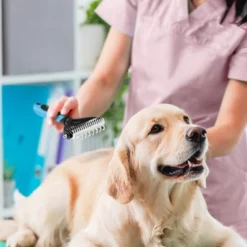 BOSHEL Undercoat Rake For Dogs - Premium Double Sided Dog Grooming Brush - Dog Deshedding Brush - Dematting Comb For Dogs -PawHut Store GUEST 55be7286 2894 42b8 b66e ab7e848549a3