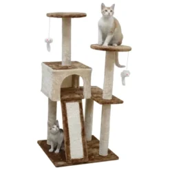 Go Pet Club 44" Kitten Cat Tree With Scratching Board F709 -PawHut Store GUEST 592668e3 b091 43bd b1ae 291f8b240dd8
