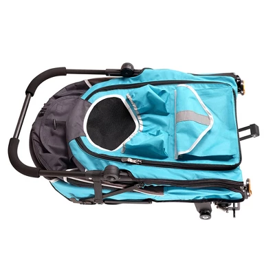 Ibiyaya 2-In-1 Happy Pet All Terrain Bike Trailer Jogger Stroller For Medium And Large Dogs With Front And Top Entry And Foldable Design, Ocean Blue 3 Ibiyaya 2-In-1 Happy Pet All Terrain Bike Trailer Jogger Stroller For Medium And Large Dogs With Front And Top Entry And Foldable Design, Ocean Blue - Image 3