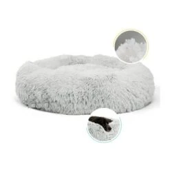 Best Friends By Sheri Donut Shag Frost Dog Bed - Off-White