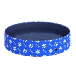 PawHut Foldable PVC Dog Bath Pool Portable Kiddie Swimming Pool, Outdoor/Indoor Bath Tub With Nonslip Bottom For Dogs & Cats, Blue -PawHut Store GUEST 59d87172 8ae3 42a7 9ad7 dc0296040eaa