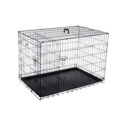Pet Adobe Portable Double Door Folding Crate For Dogs - 42" X 27", Black -PawHut Store GUEST 5b235207 1745 4c7d 9f31 3f3b8e6148cb 1