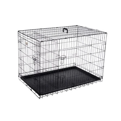 Dog Kennel - 42-Inch Dog Crate With Doors For Front And Side Access - Collapsible Dog Crate With Divider Wall Panel For Large Dogs By PETMAKER (Black) 5 Dog Kennel - 42-Inch Dog Crate With Doors For Front And Side Access - Collapsible Dog Crate With Divider Wall Panel For Large Dogs By PETMAKER (Black) - Image 5