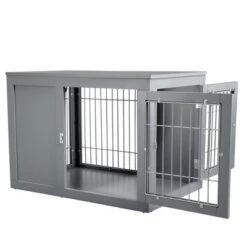 PawHut Wooden Dog Crate Furniture Wire Indoor Pet Kennel Cage, End Table With Double Doors, Locks For Small And Medium Dog House 11 PawHut Wooden Dog Crate Furniture Wire Indoor Pet Kennel Cage, End Table With Double Doors, Locks For Small And Medium Dog House -PawHut Store GUEST 5b8e29bd 299b 4b4a a896 8b319974a389