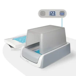 PetSafe ScoopFree Self-Cleaning Crystal Cat Litter Box - White