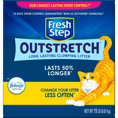 Fresh Step Outstretch Febreze Scented Cat Litter - 19lbs 4 Fresh Step Outstretch Febreze Scented Cat Litter - 19lbs - Image 4
