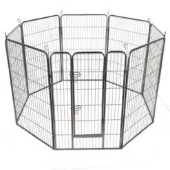 Costway 48'' 8 Panel Pet Playpen Door Exercise Kennel Fence Metal