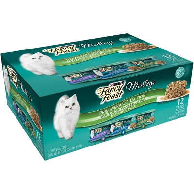 Purina Fancy Feast Medleys With Tuna,Chicken And Turkey Gourmet Wet Cat Food In A Classic Sauce Primavera Collection - 3oz/12ct Variety Pack 3 Purina Fancy Feast Medleys With Tuna,Chicken And Turkey Gourmet Wet Cat Food In A Classic Sauce Primavera Collection - 3oz/12ct Variety Pack - Image 3