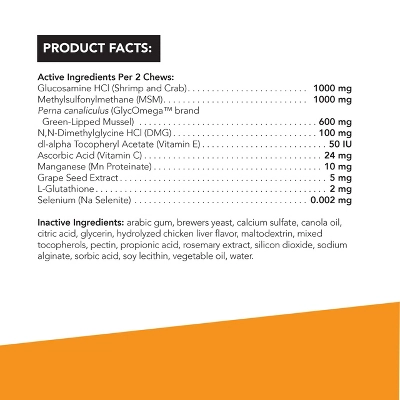 VetriScience GlycoFlex Stage 3, Maximum Strength Hip And Joint Supplement For Dogs, Chicken Liver Flavor, 120 Bite-Sized Chews 2 VetriScience GlycoFlex Stage 3, Maximum Strength Hip And Joint Supplement For Dogs, Chicken Liver Flavor, 120 Bite-Sized Chews - Image 2