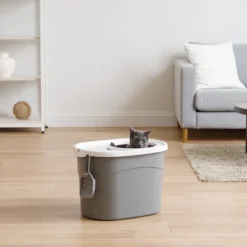 IRIS USA Top Entry Cat Litter Box