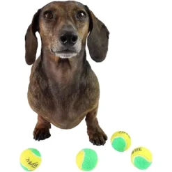 Midlee Small Dog Tennis Balls- Green/Yellow- Set Of 12