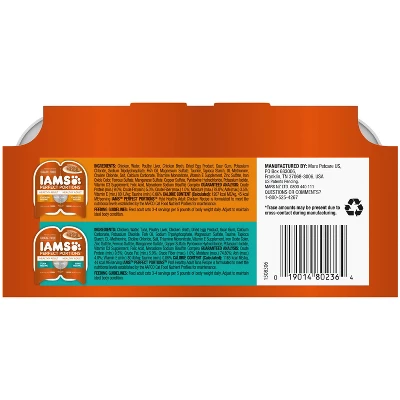 IAMS Perfect Portions Grain Free Paté Chicken & Tuna Recipes Premium Adult Wet Cat Food - 2.6oz/12ct Variety Pack 1 IAMS Perfect Portions Grain Free Paté Chicken & Tuna Recipes Premium Adult Wet Cat Food - 2.6oz/12ct Variety Pack