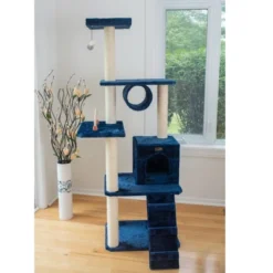 Armarkat 71" Navy Real Wood Cat Climbing Tower, Cat Scratching Furniture, A7101 -PawHut Store GUEST 63f1c6f6 660f 484b bbc8 036715c07e1f