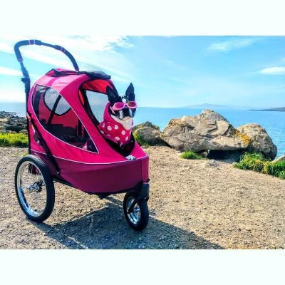 Petique All Terrain Cozy & Comfortable Pet Jogger Stroller With Tire Pump - Up To 77 LB 7 Petique All Terrain Cozy & Comfortable Pet Jogger Stroller With Tire Pump - Up To 77 LB - Image 7