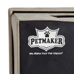 Pet House Ottoman - Collapsible Multipurpose Small Dog Or Cat Bed Cube And Footrest With Cushion Top And Interior Pillow By PETMAKER (Microsuede Tan) -PawHut Store GUEST 6687364a e9bc 4c44 aecd d2627ada0c25