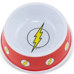 Buckle-Down Single Melamine Pet Bowl - 7.5 (16oz) - DC Comics Flash Icon + Icon Red White Yellow