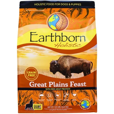 Earthborn Holistic Great Plains Feast Grain-Free Natural Dry Dog Food - 12.5 Lbs 1 Earthborn Holistic Great Plains Feast Grain-Free Natural Dry Dog Food - 12.5 Lbs