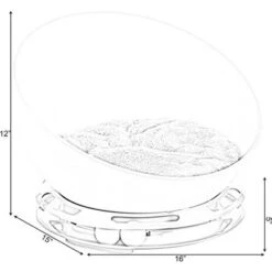 Plastic Bowl Shaped Sleeping Bed House Cat Cave Lounge With Ball Toy -PawHut Store GUEST 684a71f1 495e 43c5 b4bd be3098660ea4