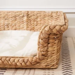 Vifah Kylie Hand-Woven Water Hyacinth Cat House With Cushion - M/L - 21" - Brown -PawHut Store GUEST 6850a00e ebcd 492b 8cbd 335431e32d6b