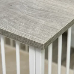 PawHut Dog Crate Furniture, Wooden End Table With Cushion & Lockable Door, Medium Size Pet Crate Indoor Puppy Cage, Gray -PawHut Store GUEST 685c9bfc ea94 4853 a82f 869dd91c6726