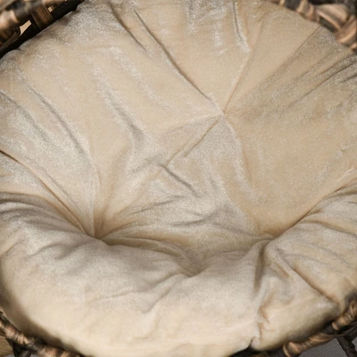 PawHut 20.5" Rattan Cat Bed, Elevated Wicker Kitten House Round Condo With Cushion 5 PawHut 20.5" Rattan Cat Bed, Elevated Wicker Kitten House Round Condo With Cushion - Image 5