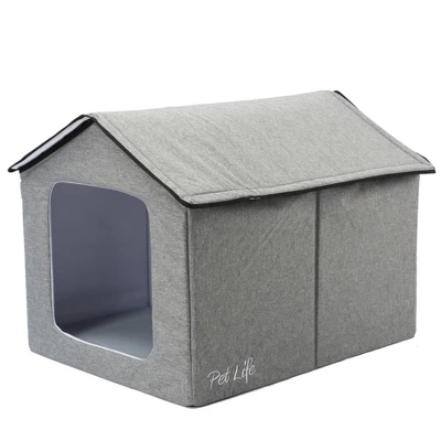 Pet Life Hush Puppy Electronic Heating And Cooling Smart Collapsible Dog And Cat House - Gray 8 Pet Life Hush Puppy Electronic Heating And Cooling Smart Collapsible Dog And Cat House - Gray - Image 8