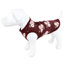 Luvable Friends Dog Pet Dog And Cats Cotton T-Shirts 2pk, Hearts Burgundy Floral -PawHut Store GUEST 6c0e0d9f 875a 44c0 ad8a 78dbc16b86a0