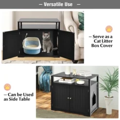 Costway Wooden Cat Litter Box Enclosure Hidden Cat Washroom W/ Storage Layer 15 Costway Wooden Cat Litter Box Enclosure Hidden Cat Washroom W/ Storage Layer -PawHut Store GUEST 6daf6a78 518f 47da 8a06 78ec5ae18e38