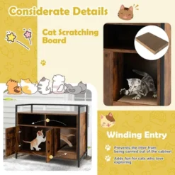 Tangkula Large Litter Box Enclosure Cat Wooden Storage Cabinet With 2 Doors Coffee 15 Tangkula Large Litter Box Enclosure Cat Wooden Storage Cabinet With 2 Doors Coffee -PawHut Store GUEST 6dc91974 25aa 412a a117 868c3a98b18f