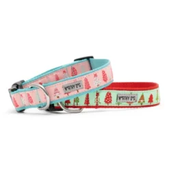 The Worthy Dog Holiday Trees Adjustable Dog Collar