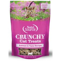 NutriSource Salmon & Tuna Crunchy Cat Treats - 3 Oz
