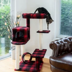 Armarkat B5008 50-Inch Classic Real Wood Cat Tree With Veranda, Bench, Mini Perch, And Spacious Lounger In Scotch Plaid 11 Armarkat B5008 50-Inch Classic Real Wood Cat Tree With Veranda, Bench, Mini Perch, And Spacious Lounger In Scotch Plaid -PawHut Store GUEST 7157c4e7 24f7 4ebd b64b 715c4b9ef635