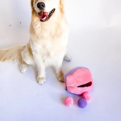 Midlee Hide A Ball Dog Toy - Pink/Purple 4 Midlee Hide A Ball Dog Toy - Pink/Purple - Image 4