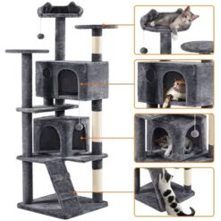 Yaheetech 70"H Cat Tree With 2 Condos For Kittens Small Cats 15 Yaheetech 70"H Cat Tree With 2 Condos For Kittens Small Cats -PawHut Store GUEST 7261799b 58f0 43f0 a7b5 3f5caa19a78a