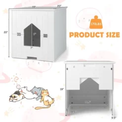 Tangkula Cat Litter Box Enclosure W/ Flip Magnetic Half Door Hidden Litter Box Enclosure 14 Tangkula Cat Litter Box Enclosure W/ Flip Magnetic Half Door Hidden Litter Box Enclosure -PawHut Store GUEST 740695c9 4fb4 42ad 8105 cd7f08265707