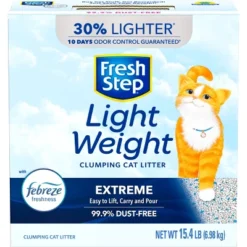 Fresh Step Lightweight Extreme Scented Litter With The Power Of Febreze Clumping Cat Litter- 15.4lb