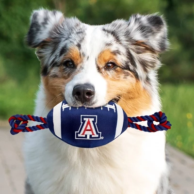 NCAA Arizona Wildcats Nylon Football Dog Toy 2 NCAA Arizona Wildcats Nylon Football Dog Toy - Image 2