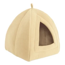 Cat House - Indoor Bed With Removable Foam Cushion - Pet Tent For Puppies, Rabbits, Guinea Pigs, Hedgehogs, And Other Small Animals By PETMAKER (Tan) -PawHut Store GUEST 74774bd8 cacc 4fb7 8e43 60f3c23fe2db