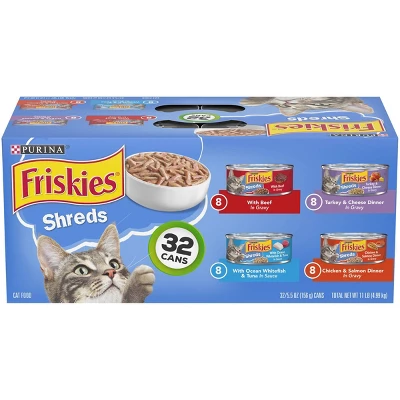 Purina Friskies Shreds Beef, Turkey, White Fish & Chicken Wet Cat Food - 5.5oz 4 Purina Friskies Shreds Beef, Turkey, White Fish & Chicken Wet Cat Food - 5.5oz - Image 4
