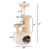 Pet Adobe Cat 4-Tier Kitty Condo And Scratching Post