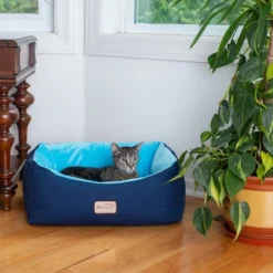 Armarkat Cat Bed, Small Pet Bed, Navy Blue/Sky Blue, C09HSL/TL -PawHut Store GUEST 76e480e3 40c0 41cd 8c82 bfd0075daca1