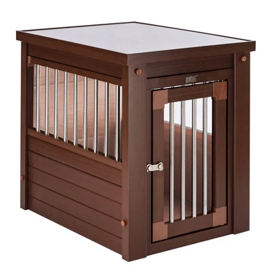 New Age EcoFLEX Habitat 'N' Home Stainless Steel Dog Crate - Brown - Small 3 New Age EcoFLEX Habitat 'N' Home Stainless Steel Dog Crate - Brown - Small - Image 3