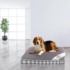 Precious Tails Rae Dunn Happy Place Orthopedic Cat And Dog Bed - Gray -PawHut Store GUEST 783b16ec bf52 4fae aebb 2305501f50ae 1