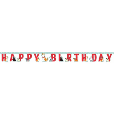 Creative Converting "Happy Birthday" Dog Print Decoration Kit 2 Creative Converting "Happy Birthday" Dog Print Decoration Kit - Image 2